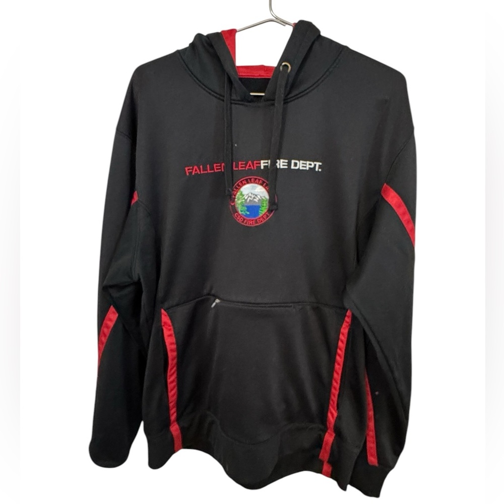 Fallen Leaf Lake Tahoe Fire Department Black Embroidered Hoodie Men’s XL